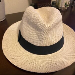 Halogen Cream Fedora with Black Band